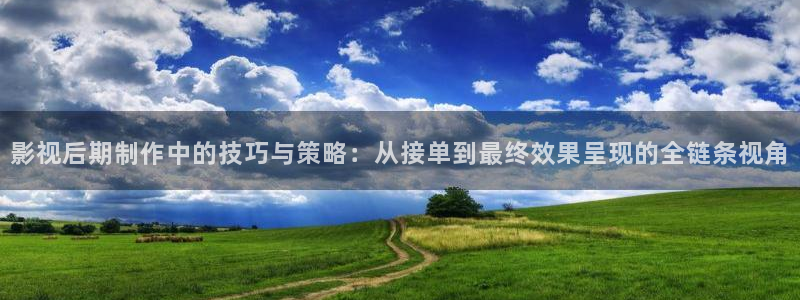 爱丫爱丫电视剧在广州：影视后期制作中的技巧与策略：从接单到最终效果呈现的全链条视角